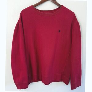 Polo Ralph Lauren Men's VTG Crewneck Sweatshirt Size XXL Small Pony‎ Red 90s